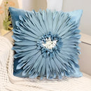 DecorBites™ Blue Hyacinth Square Pillowcase, Non-Scripta Design, Modern Home Decoration