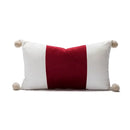 Embroidered red snowman cartoon christmas pillow covers living room