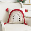 Embroidered red snowman cartoon christmas pillow covers living room