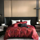 Emerald green & gold egyptian cotton bedding set bedroom linens