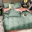 Emerald green & pink egyptian cotton bedding set bedroom duvet cover