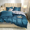 Emerald green & pink egyptian cotton bedding set bedroom duvet cover