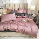 Emerald green & pink egyptian cotton bedding set bedroom duvet cover