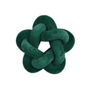 Emerald green star knotted lumbar cushion bedroom velvet pillow