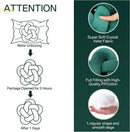 Emerald green star knotted lumbar cushion bedroom velvet pillow