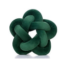 Emerald green star knotted lumbar cushion bedroom velvet pillow