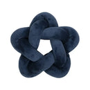 Emerald green star knotted lumbar cushion bedroom velvet pillow