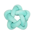 Emerald green star knotted lumbar cushion bedroom velvet pillow