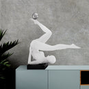 Emma Doll Sculpture // Matte White and Steel