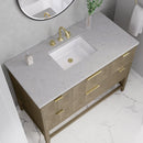 James Martin Emmeline 48" Single Bathroom Vanity, Pebble Oak