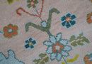 Emmy Custom Made Traditional Design Peach Hand Knotted Wool Rug