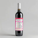 Emoji Bridal Shower Wine Label