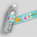 Emoji Typography Birthday Water Bottle Labels