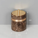 Emperador dark marble bathroom set brown & gold accessories