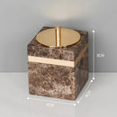 Emperador dark marble bathroom set brown & gold accessories