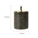 Emperador dark marble bathroom set with chrome accents