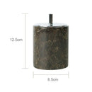 Emperador dark marble bathroom set with chrome accents