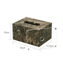 Emperador dark marble bathroom set with chrome accents