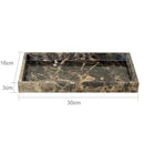 Emperador dark marble bathroom set with chrome accents