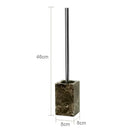 Emperador dark marble bathroom set with chrome accents