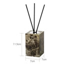 Emperador dark marble bathroom set with chrome accents