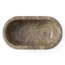 Emperador Light Marble Rectangular Bathtub - 29.5"x67"x19.5" - Honed