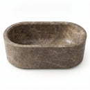Emperador Light Marble Rectangular Bathtub - 29.5"x67"x19.5" - Honed