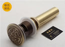 Engraved brass bathroom sink pop up drain stopper – bathroom accessory