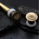 Engraved brass bathroom sink pop up drain stopper – bathroom accessory