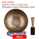 Engraved gold tibetan singing bowl yoga meditation room decor