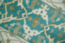 Entryway 2x3 Blue and Ivory Hand Knotted Oriental Oushak  Wool Area Rug