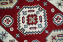 Entryway 2x4 Red and Ivory Wool Hand Knotted traditional Persian Vintage Antique Southwestern Kazak | TRDCP28424