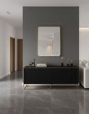 Rectangular Gold Brass Mirror -  unlacquered Brass Frame Mirror