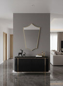 Italian Brass Frame Wall Mirror - Antique Brass - Unlacquered Brass
