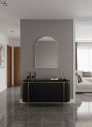 Unlacquered Brass Arch Mirror - Customized Brass Mirror