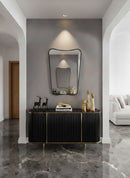 Italian Black Brass Mirror - Butterfly Brass Mirror