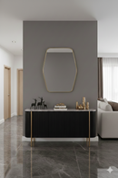 Hexagonal Brass Mirror - Bathroom Mirror