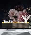 Fashionable Dark Floral Wallpaper Vogue