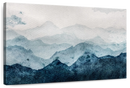 Japanese Mountain Landscape Abstract Wall Art