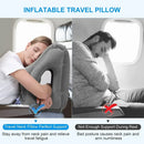 Ergonomic gray inflatable travel pillow bedroom neck support