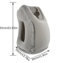 Ergonomic gray inflatable travel pillow bedroom neck support