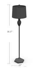 Esmeralda Resin Gray & Beige Floor Lamp