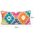 Ethnic embroidered floral pillow cover with tassels living room decor