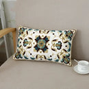 Ethnic floral canvas cotton embroidered pillow case living room decor