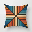 Ethnic geometric square pillowcase teal & gold living room decor