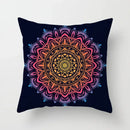 Ethnic geometric square pillowcase teal & gold living room decor