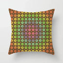Ethnic geometric square pillowcase teal & gold living room decor