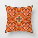 Ethnic geometric square pillowcase teal & gold living room decor