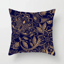 Ethnic geometric square pillowcase teal & gold living room decor