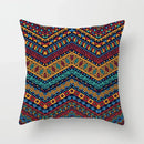 Ethnic geometric square pillowcase teal & gold living room decor